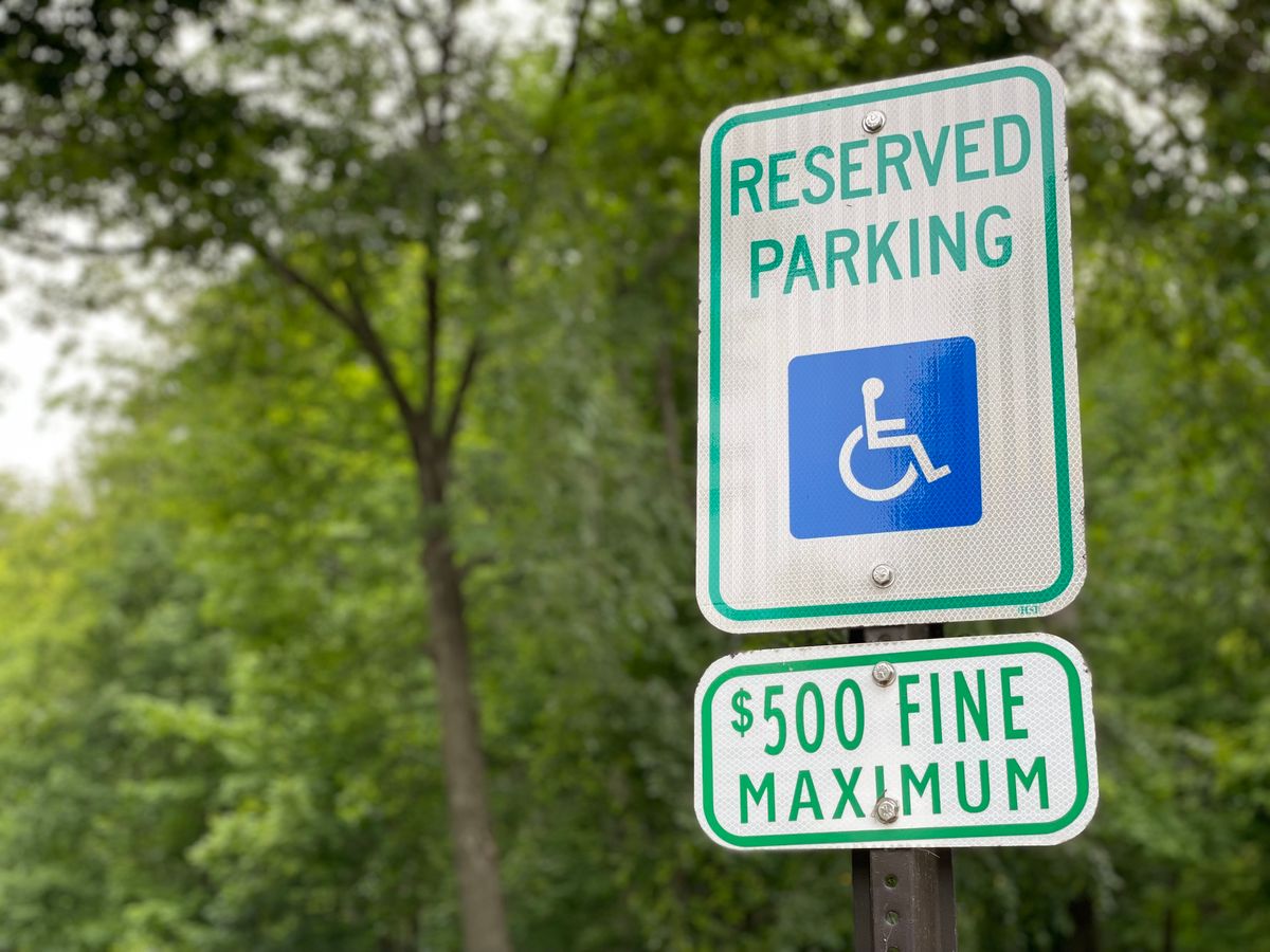 A parking information sign; illustration, not evidence of a fraudulent code