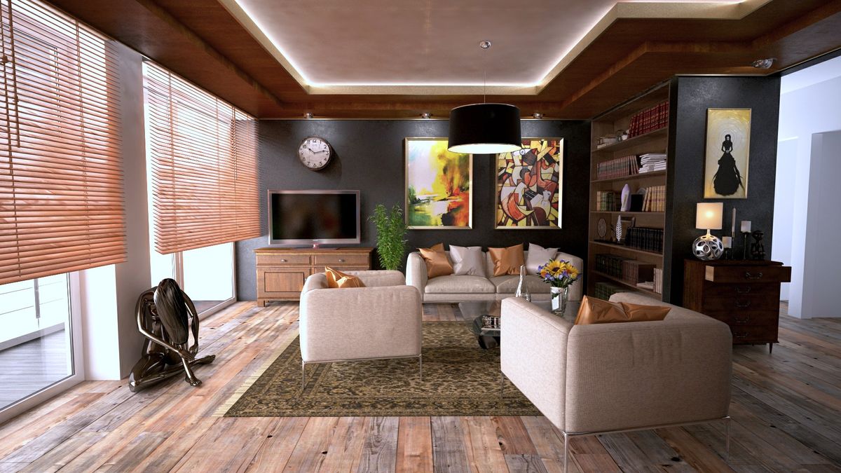 A furnished interior; illustrative accommodation photograph